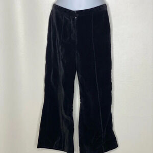 Talbots kids girls black velvet pants sz 4